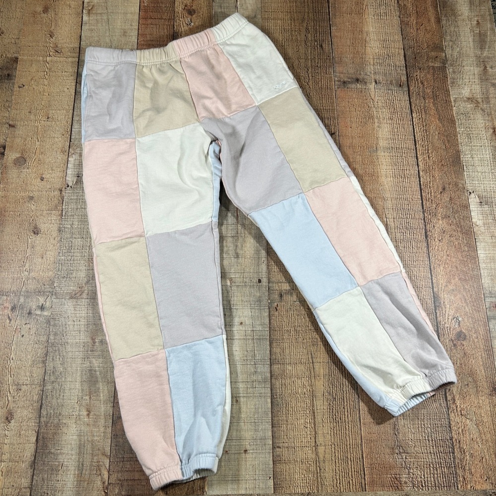 OBEY Lockdown II Sweatpants Small Pastel Colorblock Patchwork Cotton Joggers